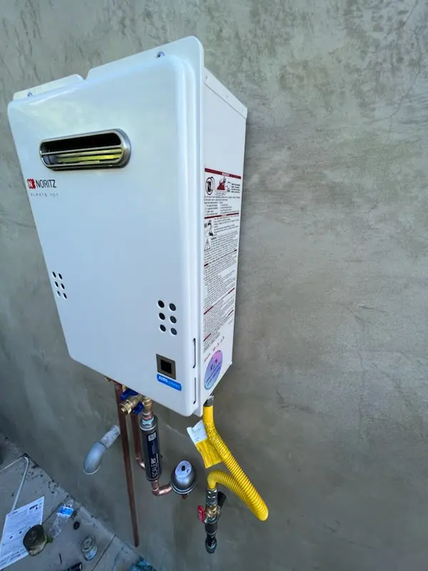 Tankless water heater installation for Schirm Farm homes